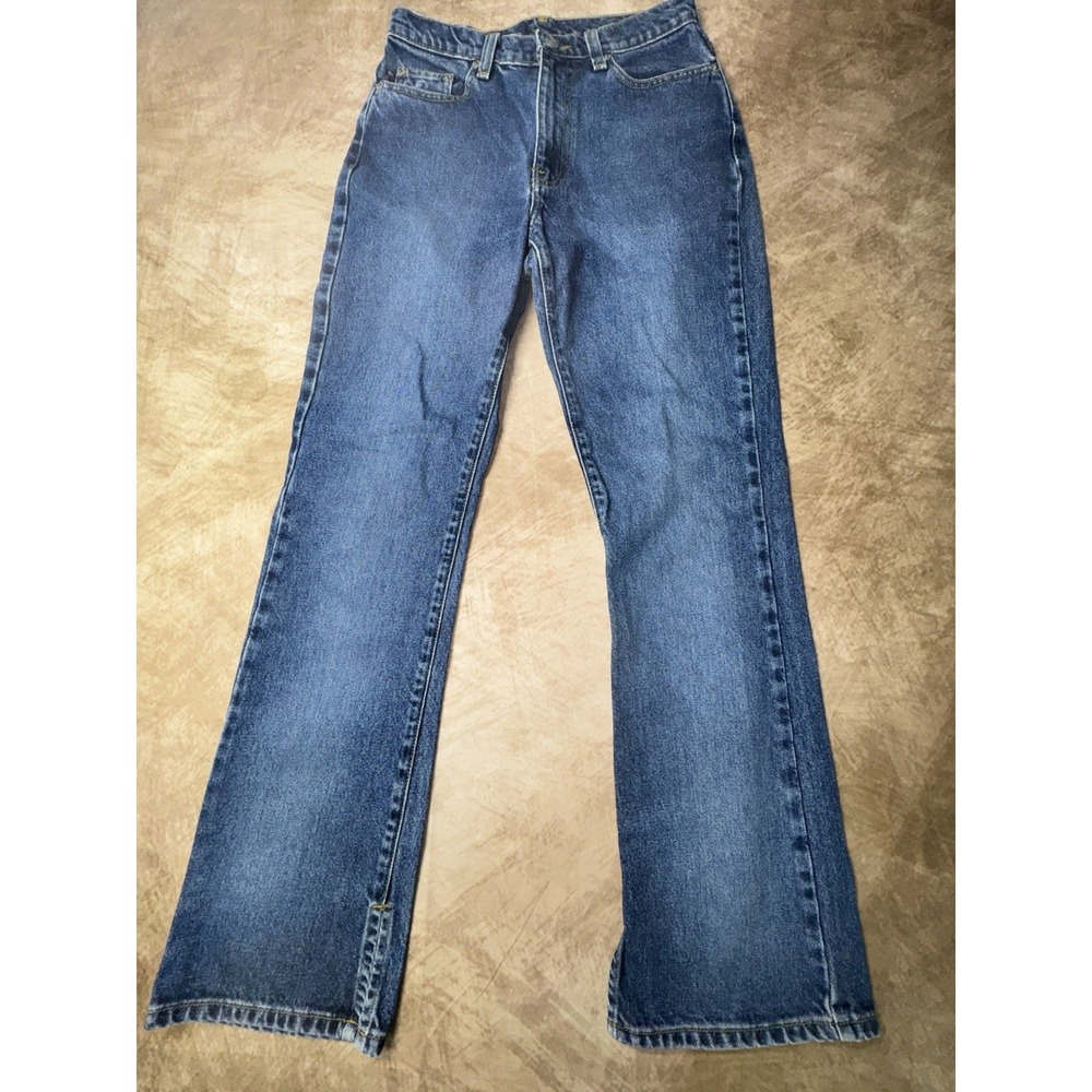 Vtg Polo Jeans Company Ralph Lauren Split Inseam Straight Blue Denim Jeans 27x31